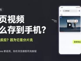 手机怎么保存网页视频？浏览器里能播，不代表能存