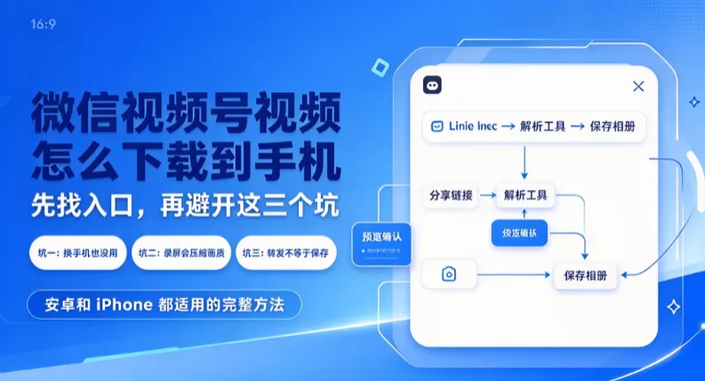 微信视频号视频下载到手机怎么操作?先看这 3 个坑
