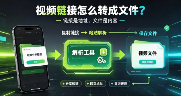 视频链接怎么转成文件?把「一串网址」变成「手机里的视频」